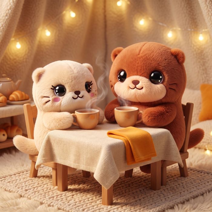 Jaanu and Maanu sharing chai